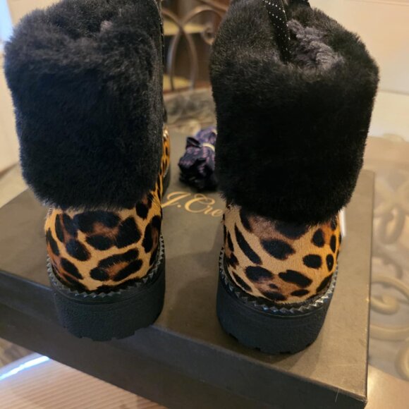 J. CREW Leopard Nordic Boots New with Original Box -Women's Size 10M - Picture 4 of 6